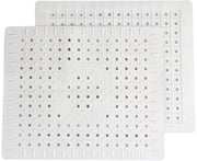 2 x Matrice per Gootstene Rettilineo - Matrice per Gootstene - Asciugamani per Drenaggio - Mat per Gootstene, Spatwand, Mandrino di Scarico - Bianco - 31 x 26 cm - Gomma