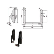 Maniglione Prestige Lat+Vert 59311-10-0 Cisa