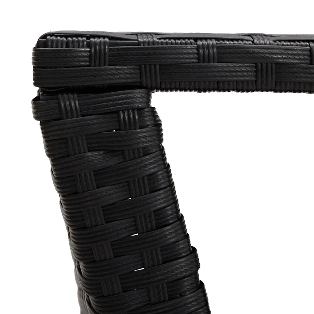 Tavolino da salotto | Tavolino da caff¨¨ | Tavolino da Soggiorno Nero 100x50x40 cm in Polyrattan