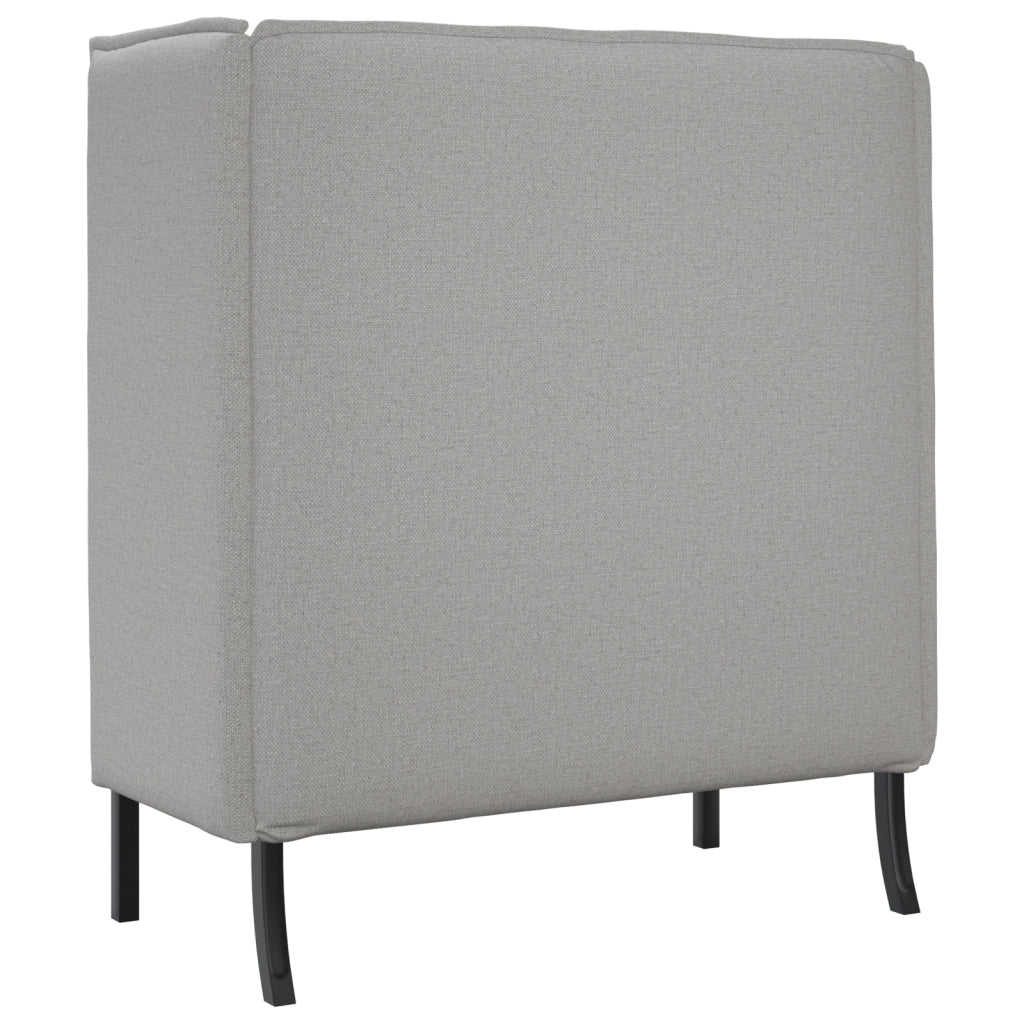 Divano Alto Grigio Chiaro 109x56x121 cm Tessuto