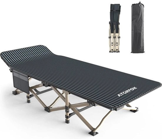 Letto da campeggio, letto da tenda, pieghevole, letto da esterno fino a 200 kg, extra largo, pieghevole, letto da esterno, letto per il giardino, letto per l'interno