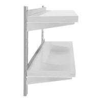 Mensola professionale da parete - 2 ripiani - 120 cm acciaio inox 14_0001543
