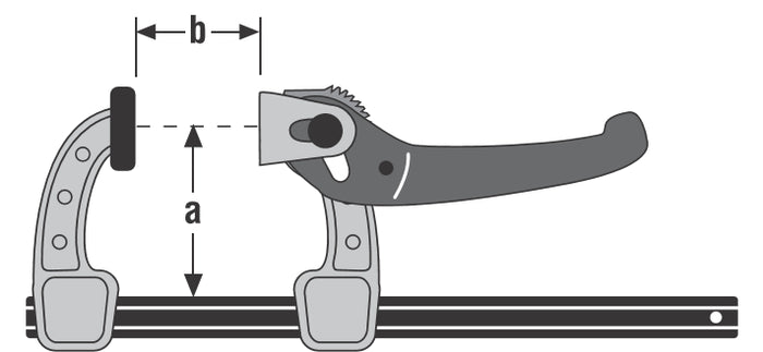 MORSETTO A LEVA CON GANASCE IN ALLUMINIO URKO 212-20 200mm