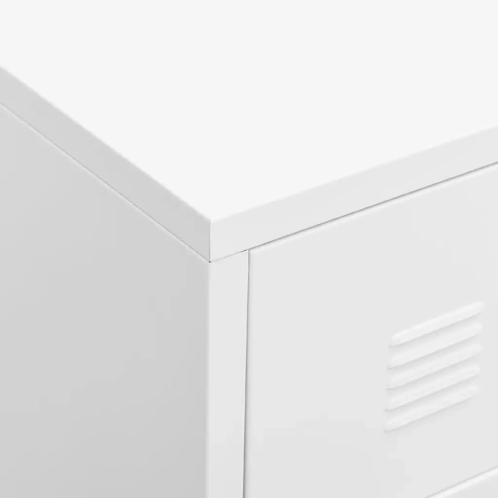 Mobile TV-Credenza TV-Console TV Industriale Bianco 105x35x42 cm in Metallo