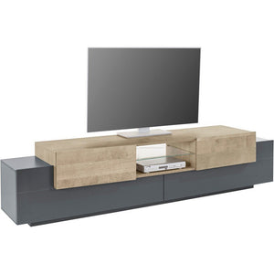 Mobile Porta Tv Moderno 220x40/45x51cm - ZENITH Colore: Antracite
