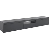 Mobile porta tv 2 ante con un'anta 220x40x35cm - SOLSTICE Colore: antracite opaco