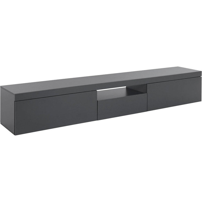 Mobile porta tv 2 ante con un'anta 220x40x35cm - SOLSTICE Colore: antracite opaco