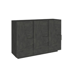 Madia 3 ante moderna 121x39,2x86cm - PULSE Colore: ardesia