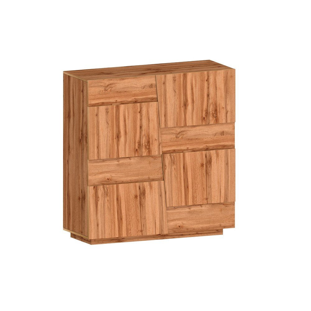 Credenza 2 ante moderna 120x44x126cm - INFINITY Colore: Rovere Wotan