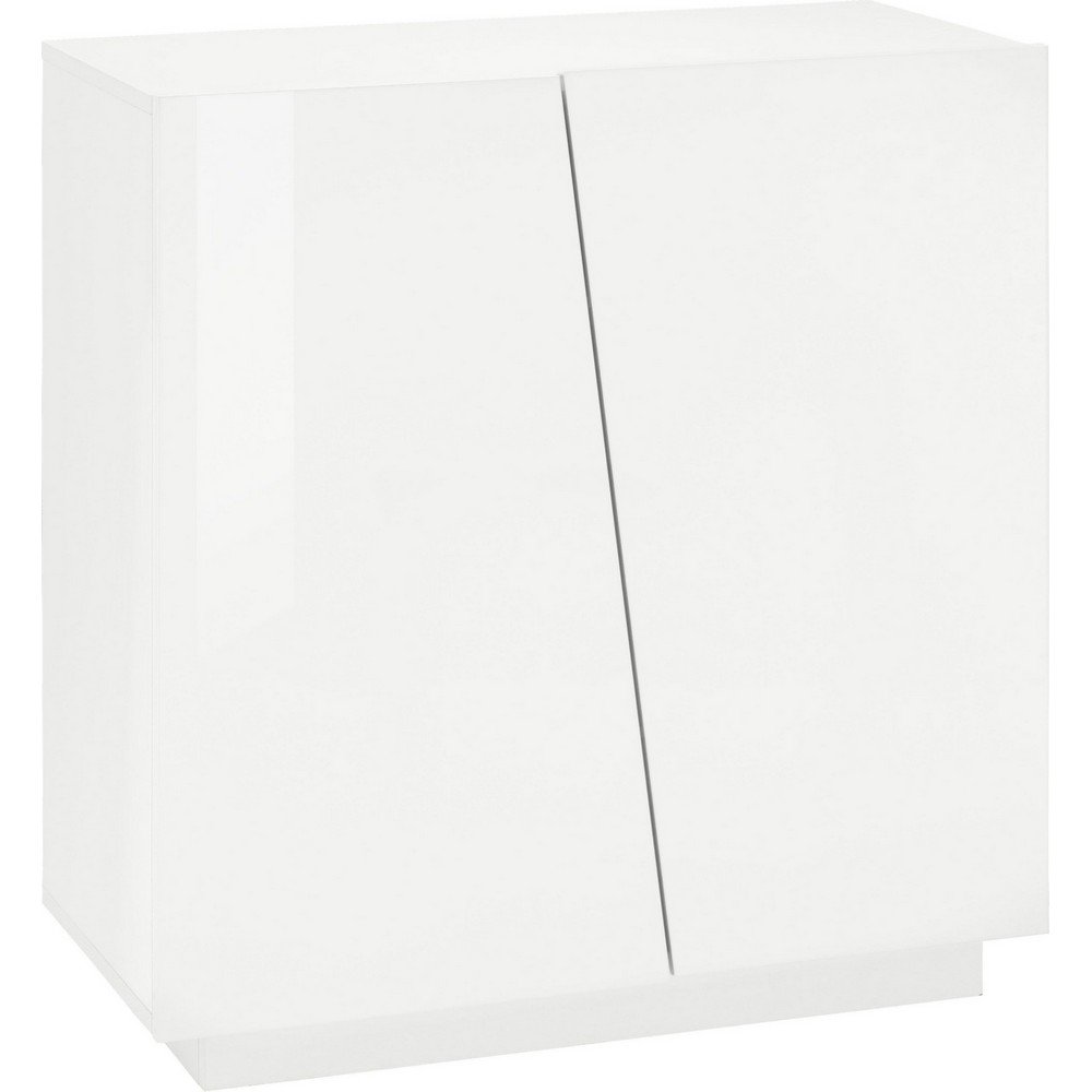 Scarpiera Moderna 2 Ante 80,4x38x86cm - GALAXIA Colore: bianco laccato lucido