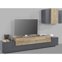 Mobile Porta Tv Moderno 280x45x180cm - CELESTIA Colore: antracite opaco