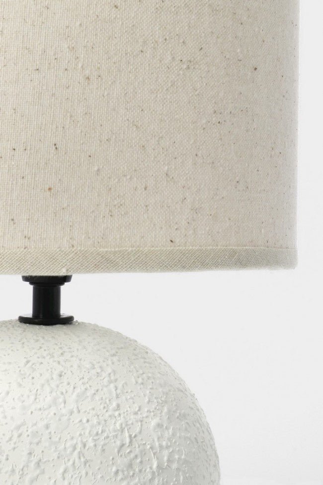 Lampada da Tavolo Ceramica Bianca Moderna da Interno - MEI-HSUAN Dimensione: D 20, Colore: Bianco