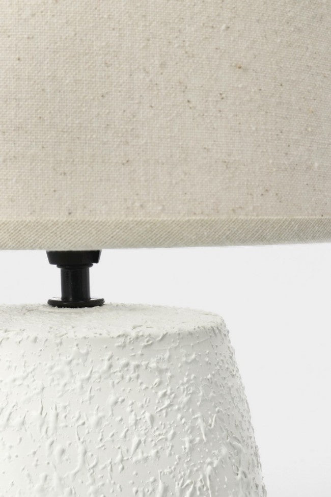 Lampada da Tavolo Ceramica Bianca Moderna da Interno - MEI-HSUAN Dimensione: D 26, Colore: Bianco