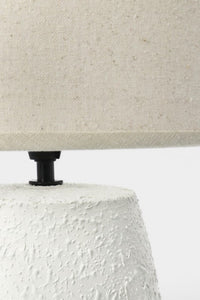 Lampada da Tavolo Ceramica Bianca Moderna da Interno - MEI-HSUAN Dimensione: D 26, Colore: Bianco