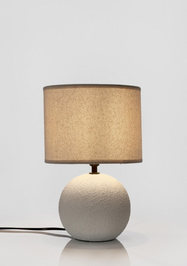 Lampada da Tavolo Ceramica Bianca Moderna da Interno - MEI-HSUAN Dimensione: D 20, Colore: Bianco