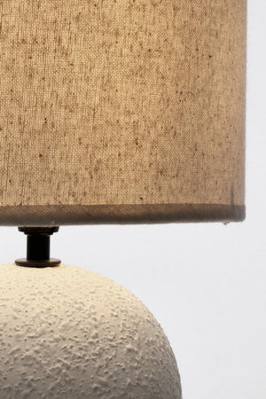 Lampada da Tavolo Ceramica Bianca Moderna da Interno - MEI-HSUAN Dimensione: D 20, Colore: Bianco