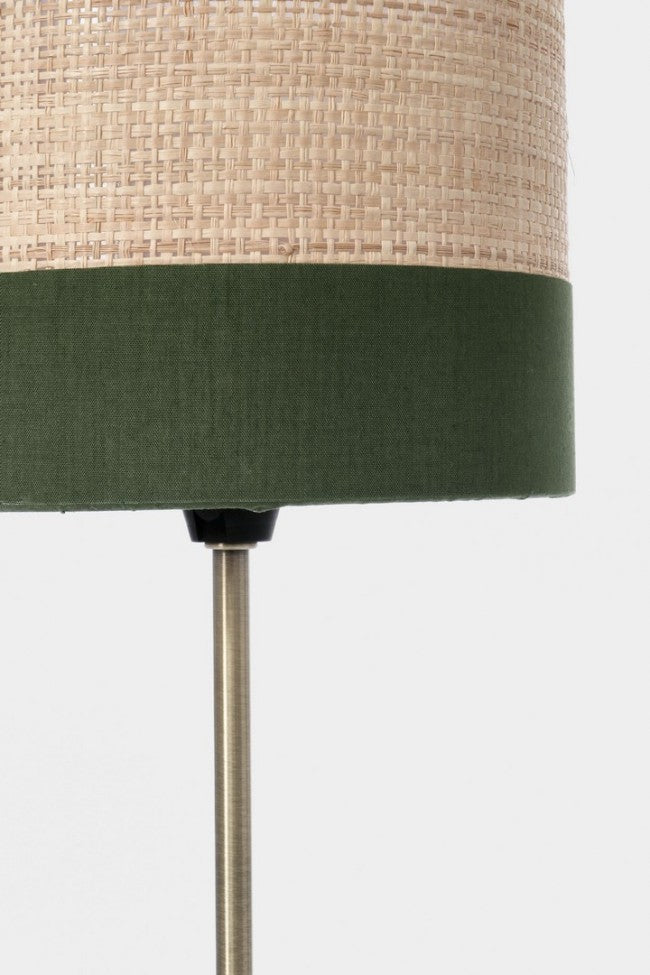 Lampada da Tavolo Acciaio Beige Boho da Interno H40 - ZAIN Colore: Verde