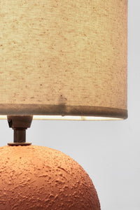 Lampada da Tavolo Ceramica Bianca Moderna da Interno - MEI-HSUAN Dimensione: D 20, Colore: Rosso