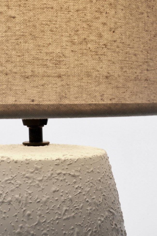 Lampada da Tavolo Ceramica Bianca Moderna da Interno - MEI-HSUAN Dimensione: D 26, Colore: Bianco