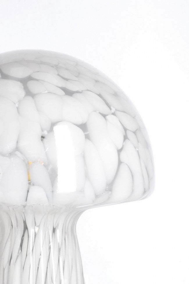 Lampada da Tavolo Vetro Trasparente Moderna Interno H25,5 - MEI-XIN Colore: Bianco