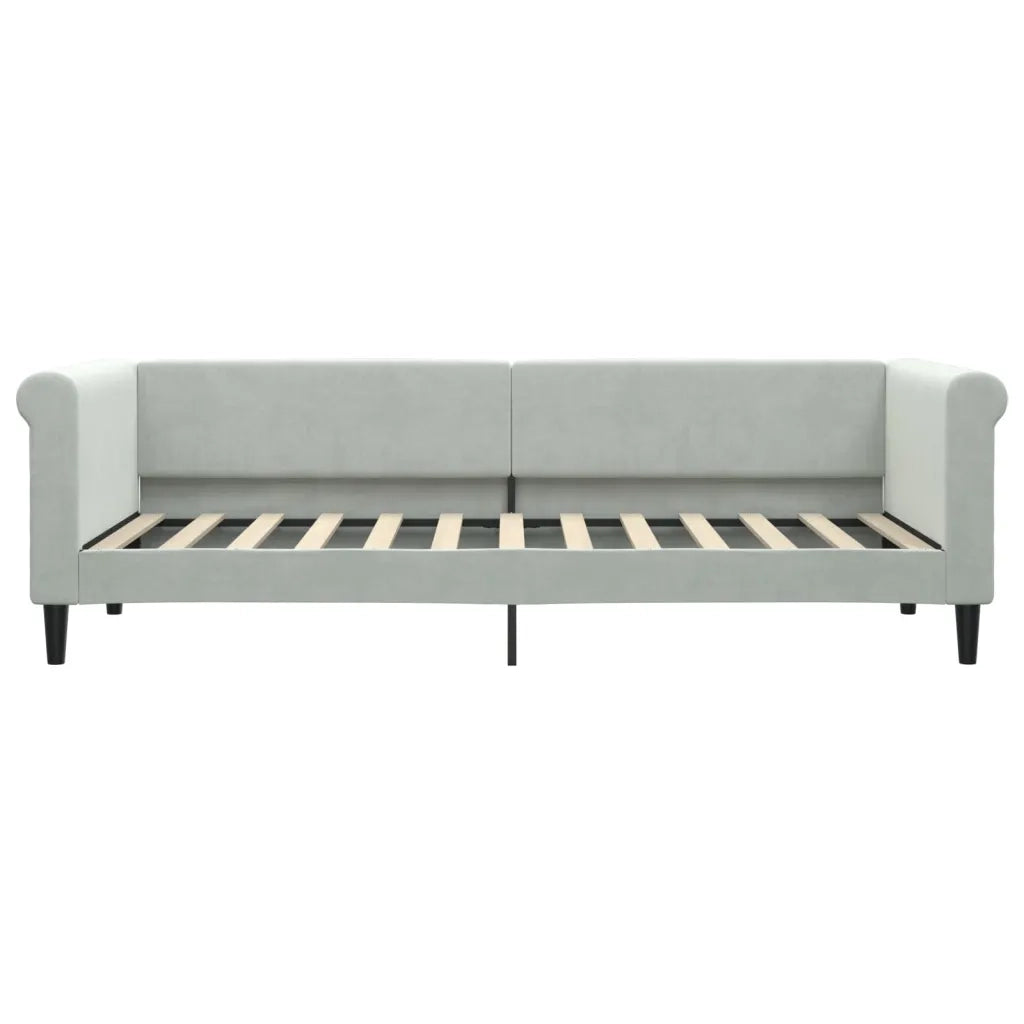 Divano Letto Estraibile Cassetti-Sofa Letto-Daybed Grigio Chiaro 80x200cm Velluto 987650