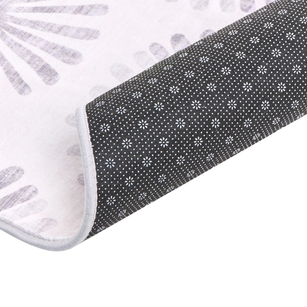 Tappeto da corridoio tessuto bianco sporco 80 x 300 cm Moderno motivo astratto Corridoio Per riscaldamento a pavimento Fondo antiscivolo