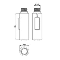 Doccetta di ricambio per miscelatori lavello 2 getti