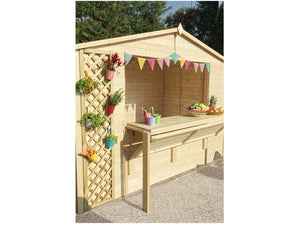 Chiosco Rio 310x184cm abete grezzo non trattato pareti 19mm porta singola Losa