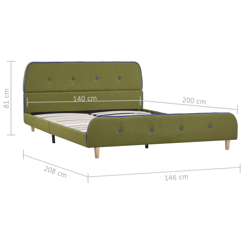 Giroletto senza Materasso Verde 140x200 cm in Tessuto 280933