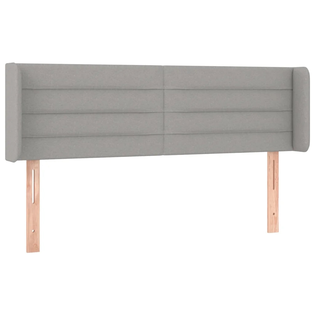 Testiera ad Orecchio Grigio Chiaro 147x16x78/88 cm in Tessuto 3118906
