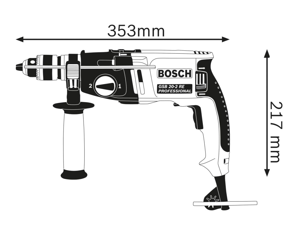 Bosch TRAPANO BATTENTE GSB 20-2 RE  850 W