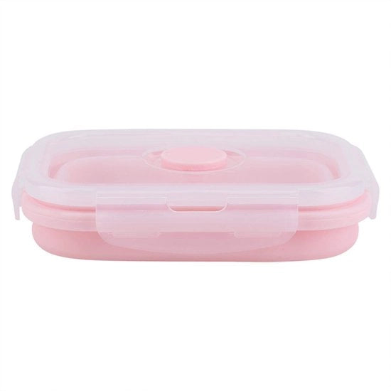 Lunchbox per adulti 1200ml/42Oz, contenitore di silicone con coperchi, bento box opnevraagbaar, contenitore di alimenti opvoudbaar, box da picnic per scuola, lavoro e viaggi