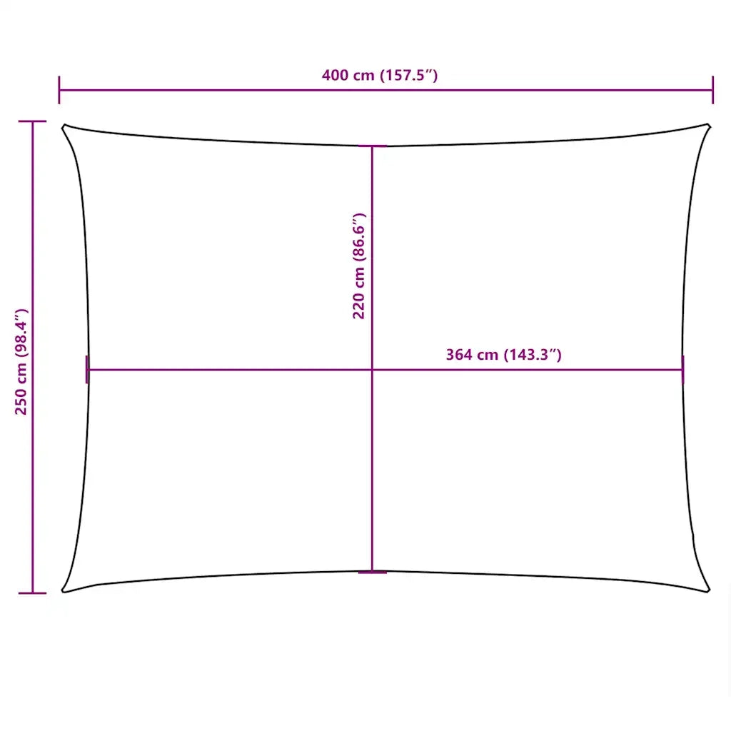 Parasole a vela | Telo Ombra | Vela da ombra Oxford Rettangolare 2,5x4 m Antracite