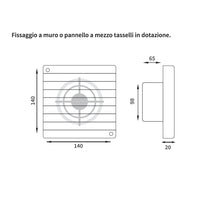 Aspiratore assiale da parete 100