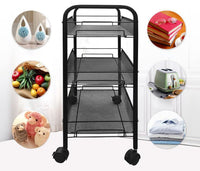 Valora SCAFFALE DA CUCINA MOBILE SU RUOTE Contenitore compatto 3 ripiani