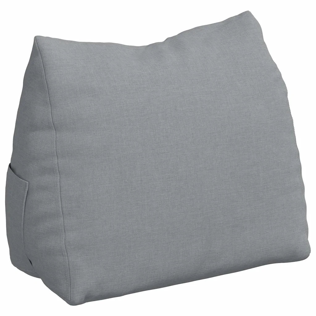 Cuscino per Schiena Grigio chiaro 45 x 20 x 35 cm Tessuto