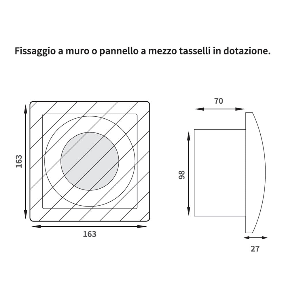 Aspiratore con apertura/chiusura automatica e sensore umidita'