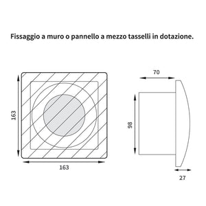 Aspiratore con apertura/chiusura automatica e sensore umidita'