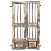 Porta in legno marrone con finitura artigianale, 98x3x175 cm (altezza).