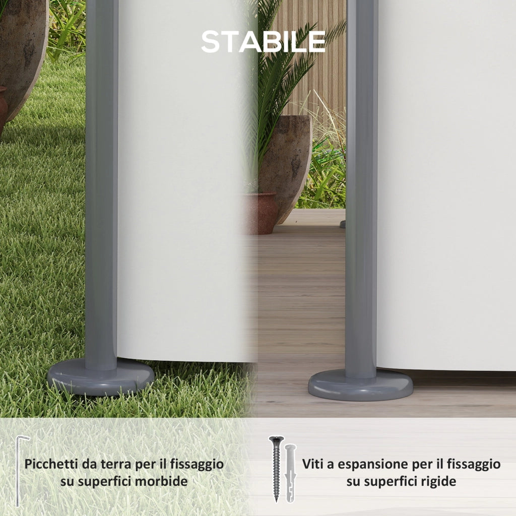Gazebo da Giardino 3x4 m con Tende Rimovibili. Doppio Tetto e Struttura in Metallo. Crema