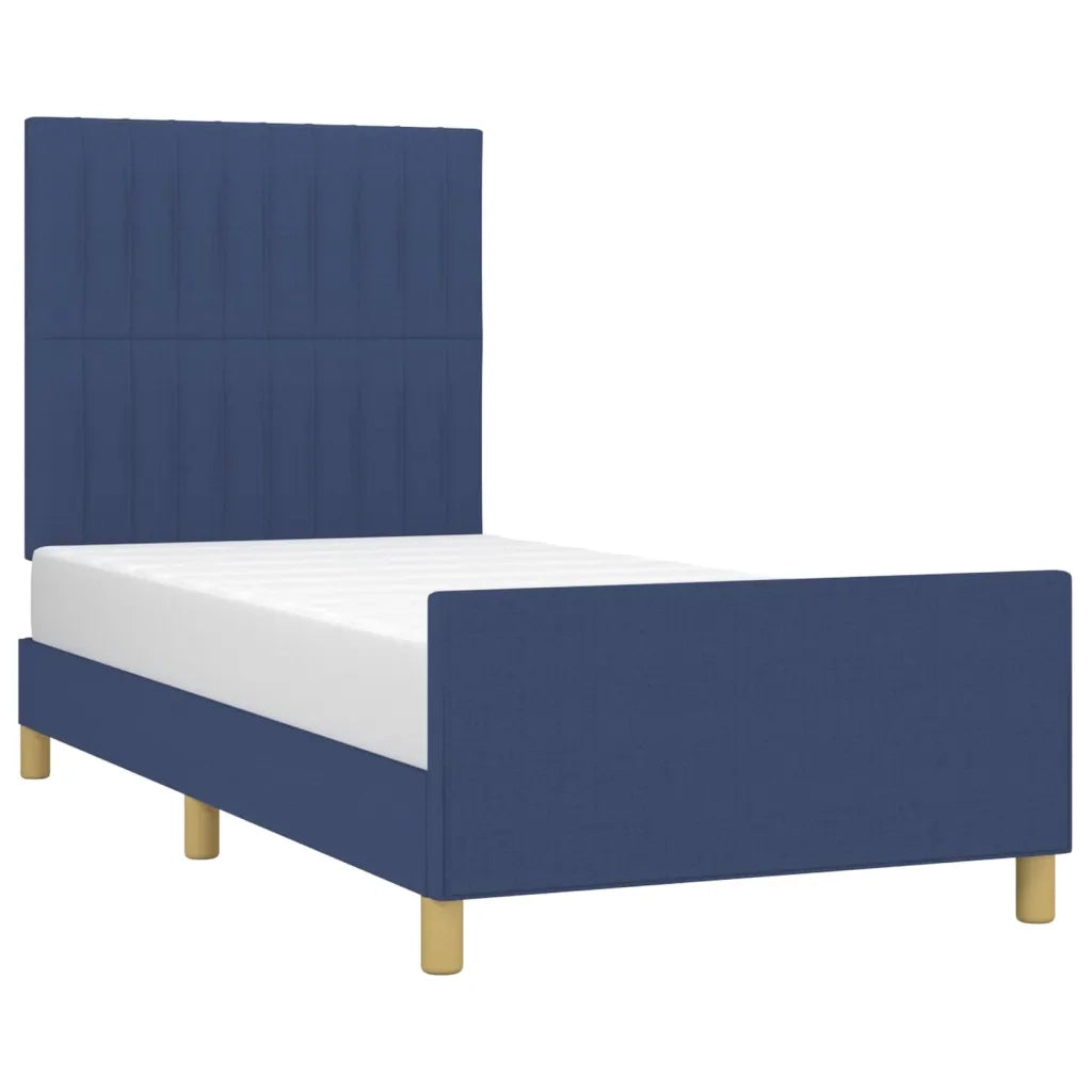 Giroletto senza Materasso Blu 90x200 cm in Tessuto
