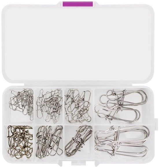 Connettore RVS per Acqua Dolce/Zacchere, 100 pezzi, Rotazione Flessibile, Resistente ai Colpi, Visgare per Acqua Dolce/Zacchere