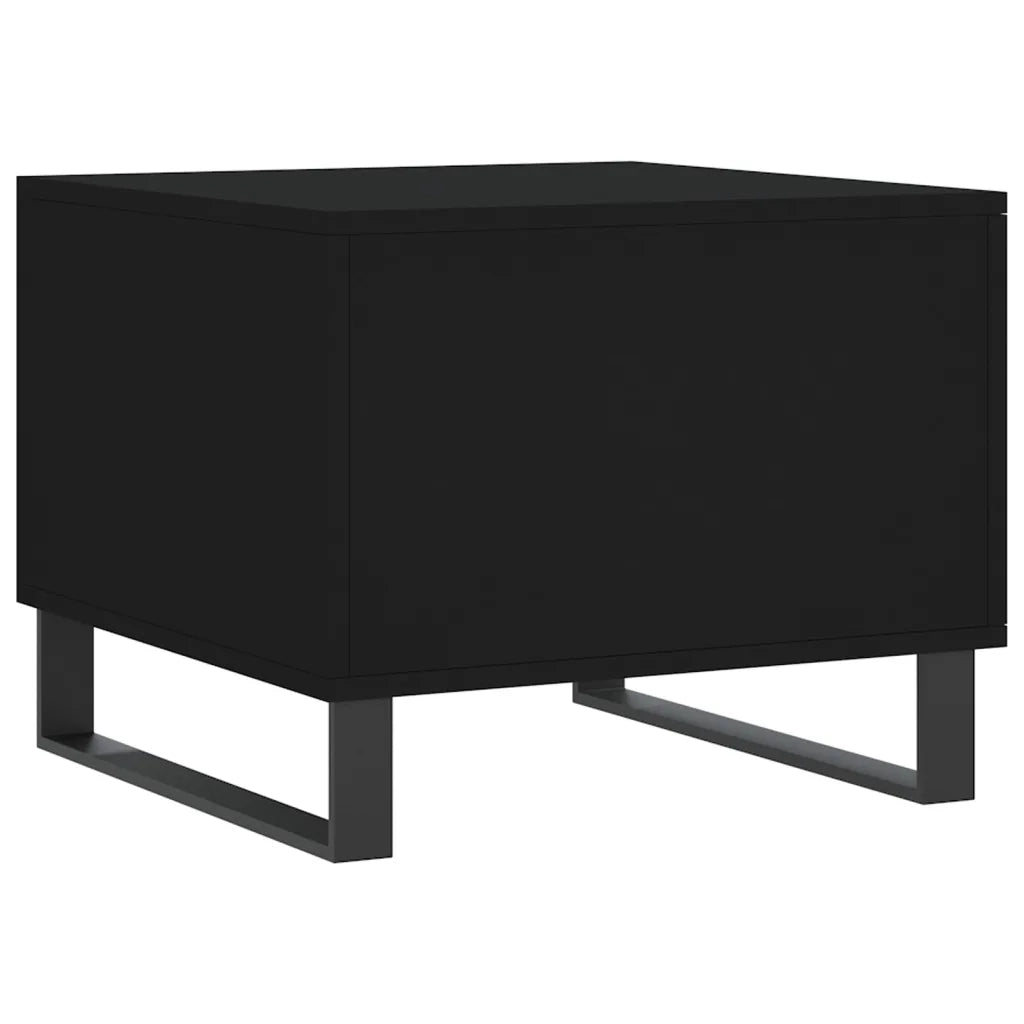 2 pz Tavolini da salotto | Tavolino da caff¨¨ | Tavolino da Soggiorno Neri 50x50x40 cm in Legno Multistrato