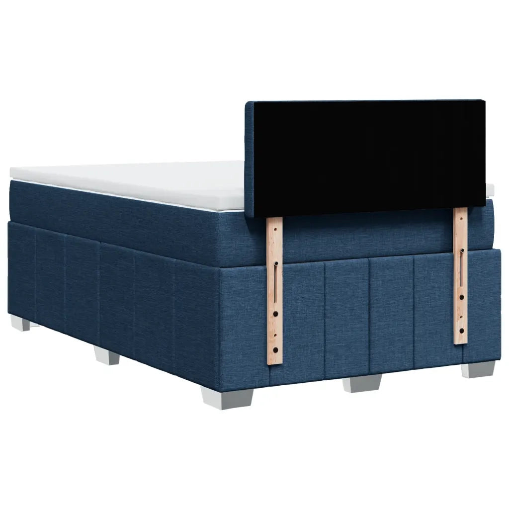 vidaXL Giroletto a Molle con Materasso Blu 120x200 cm in Tessuto