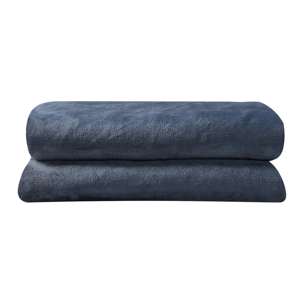 Coperta elettrica riscaldata 120 watt camera da letto 200 x 150 cm blu scuro 03_0009334