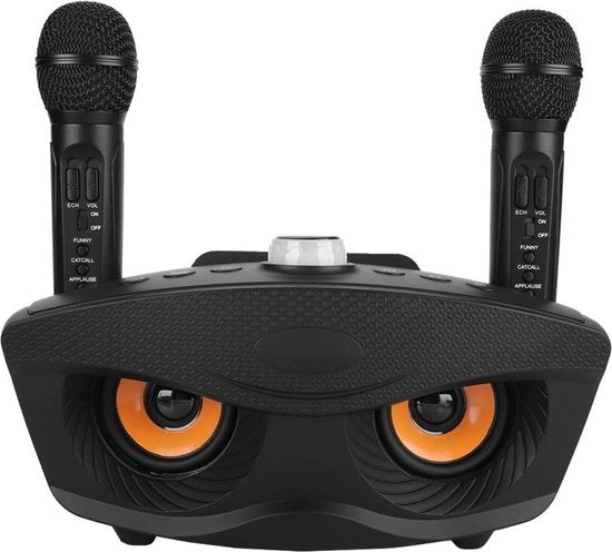 Kit Karaoke per Adulti - Kit Karaoke con 2 Microfoni - Kit Karaoke per TV - Kit Karaoke con Microfono Senza Fili - Nero