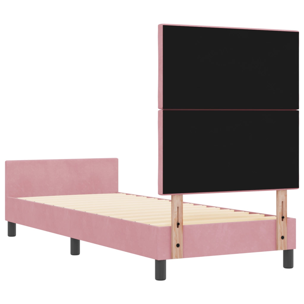 Letto Rosa 80x200 cm Velluto