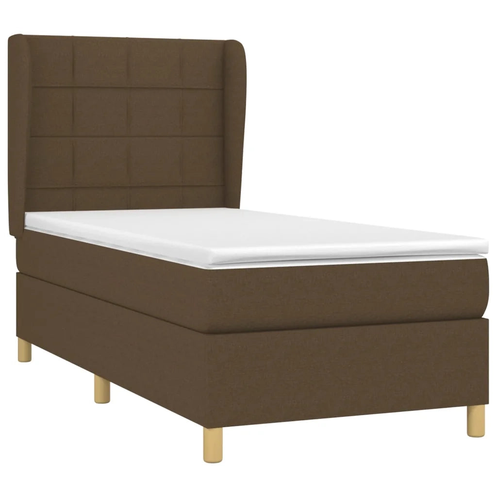 Giroletto a Molle con Materasso Marrone Scuro 100x200cm Tessutocod mxl 74214