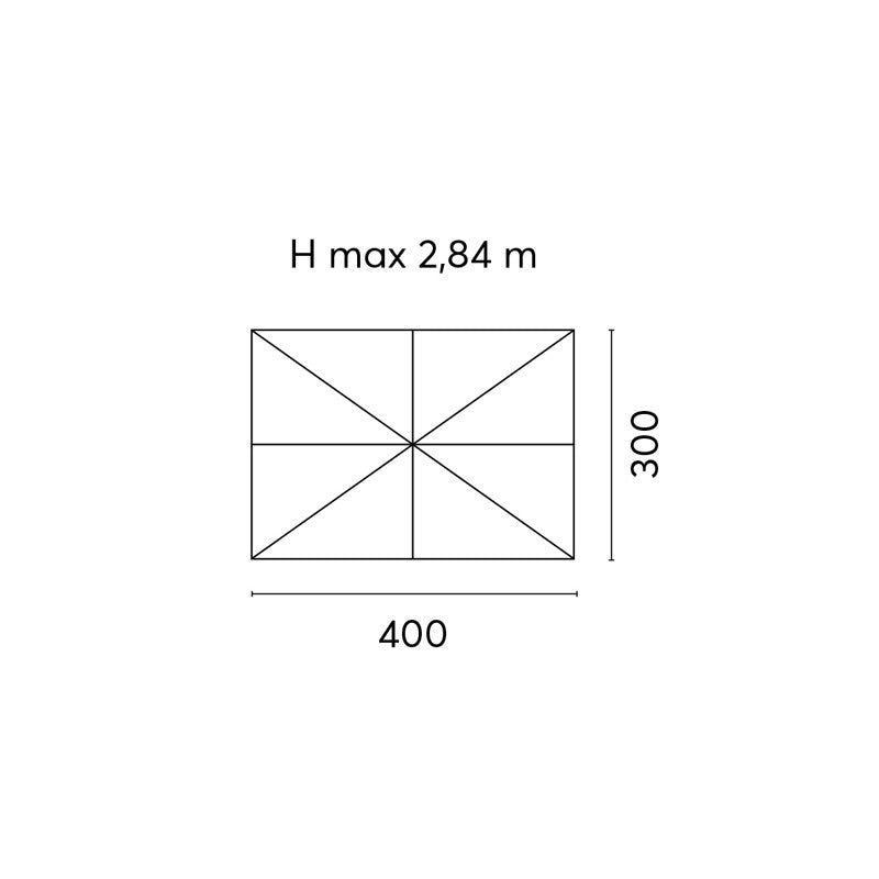 Ombrellone Colorado 3x4 Palo Laterale Creta Telo Ecru' Moia