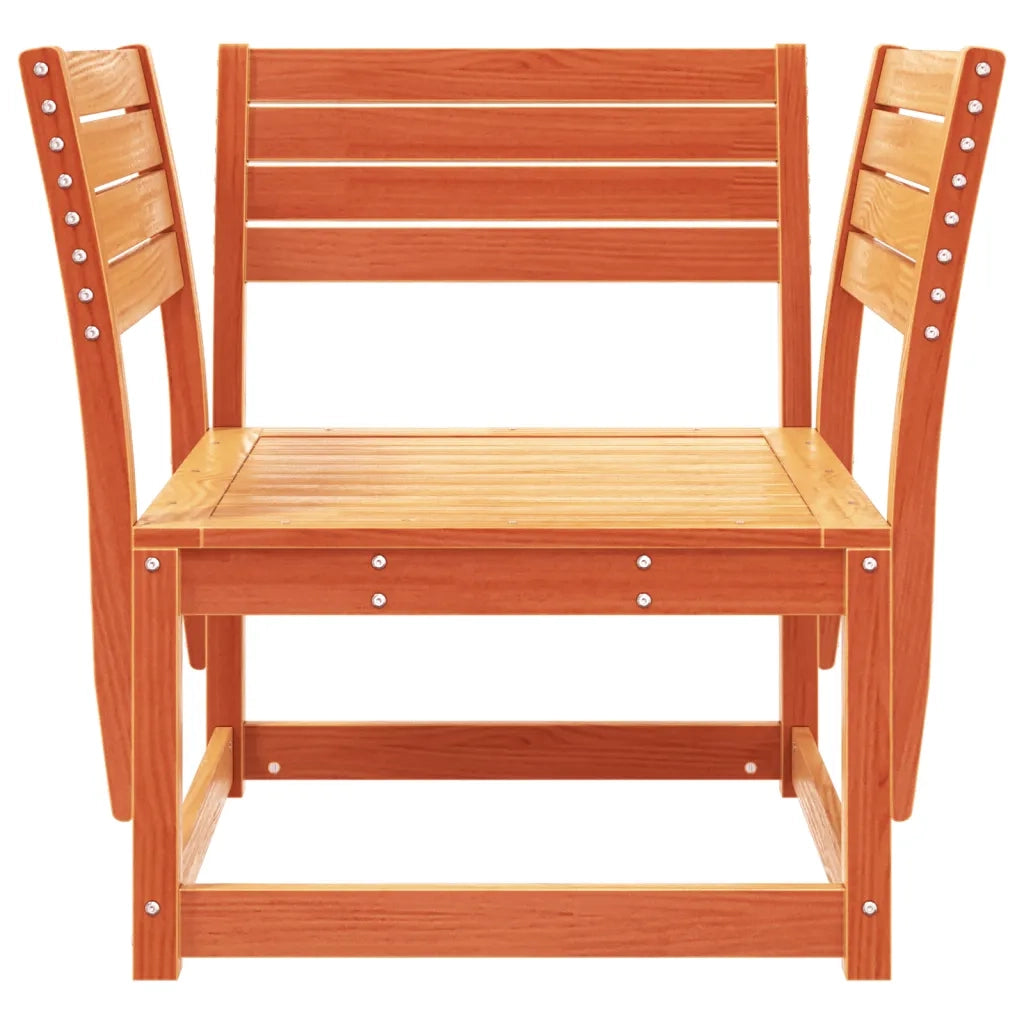 Sedia da Giardino Marrone Cera in Legno Massello Pino 844676
